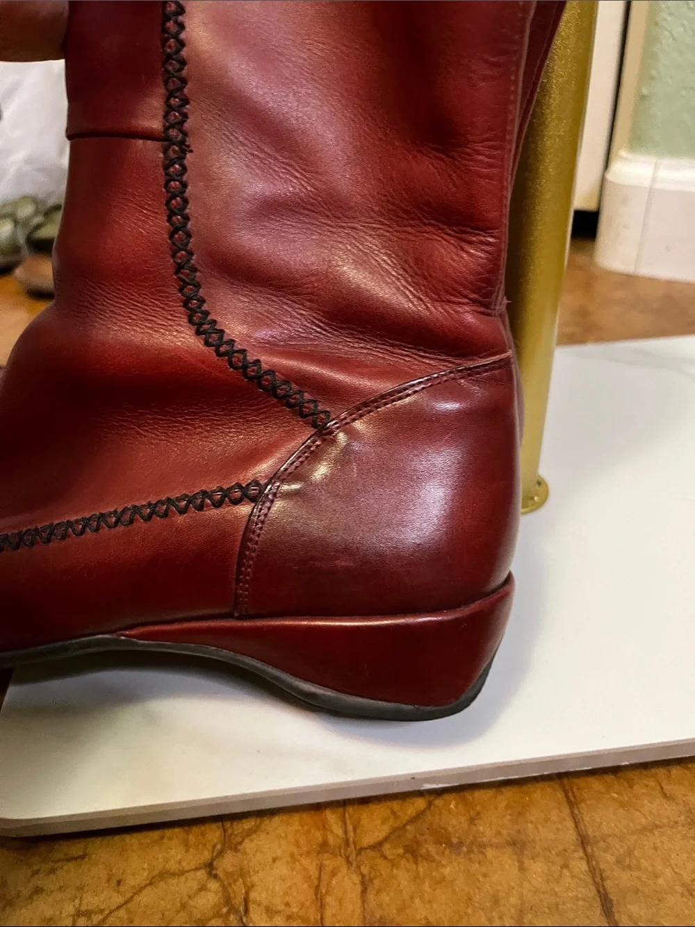 PIKOLINOS Tall Red Leather Over-the-Knee Boots Sz 8.5 or EU 39